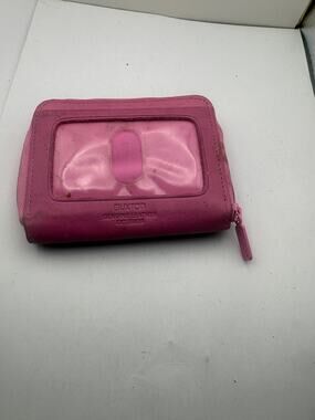 BUXTON Women's Zip-Around Wallet Leather Pink MultiColor Accessories